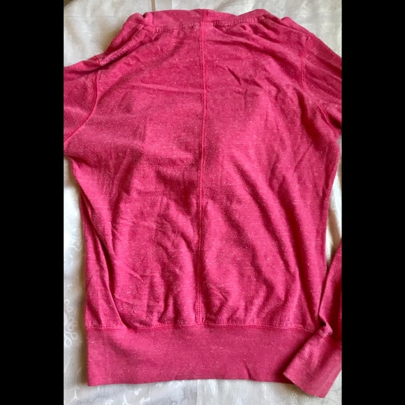 NIKE Pink Cowl Neck Hoodie Fitted Size M - Picture 3 of 4
